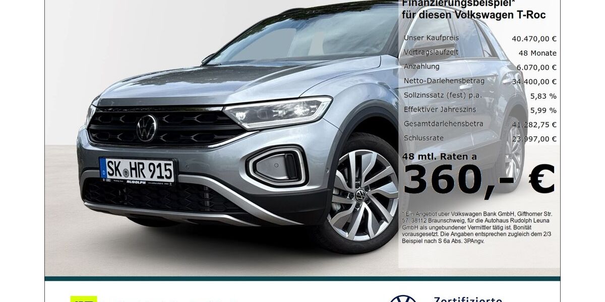 VW T-Roc 6.000 km 39.660 &euro; Leuna 06237