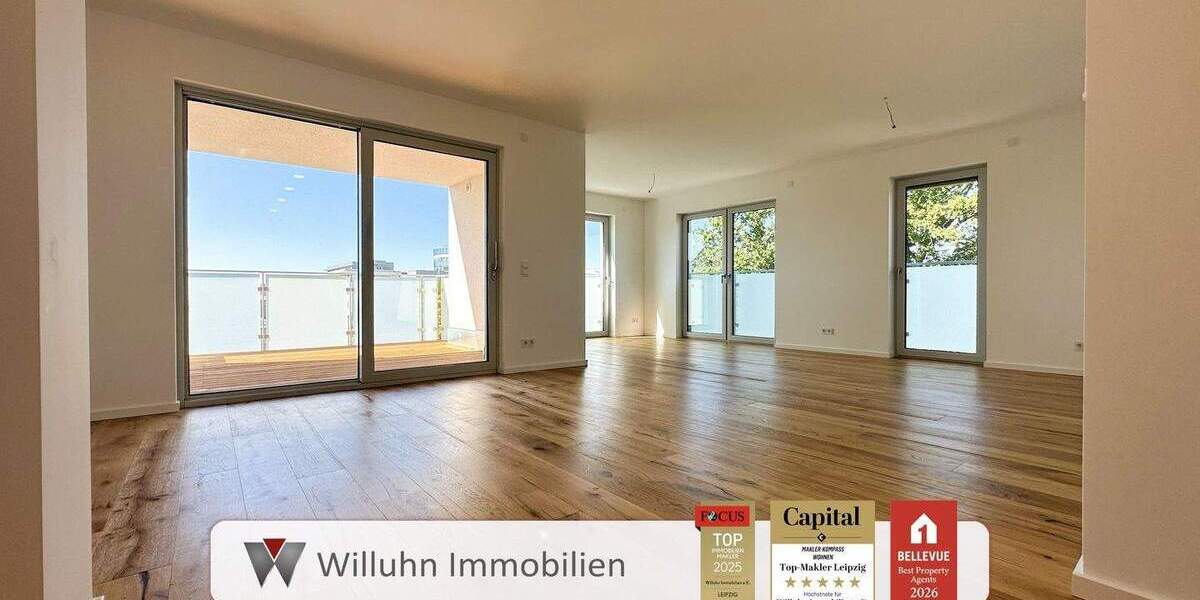Exklusives Wohnen mit sonniger 11 m² Loggia und beeindruckendem Weitblick - provisionsfrei 4 zimmer