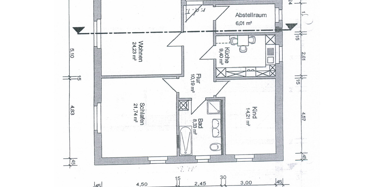 Etagenwohnung Grimma - 3 Zimmer, 94 m&sup2;, 660&euro; | Angebot:24875898