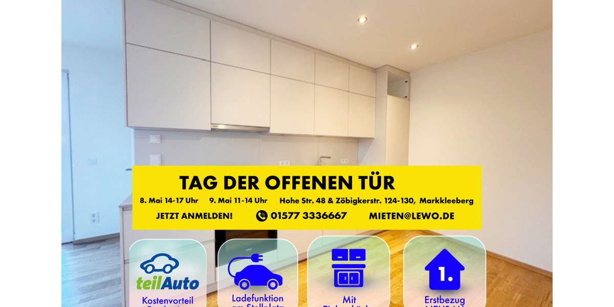 Etagenwohnung Markkleeberg - 2 Zimmer, 49 m&sup2;, 980&euro; | Angebot:26266400