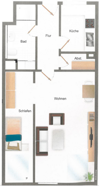 Investieren in Gohlis-Süd: Vermietete 2-Zimmer-Wohnung mit solider Rendite 2 zimmer