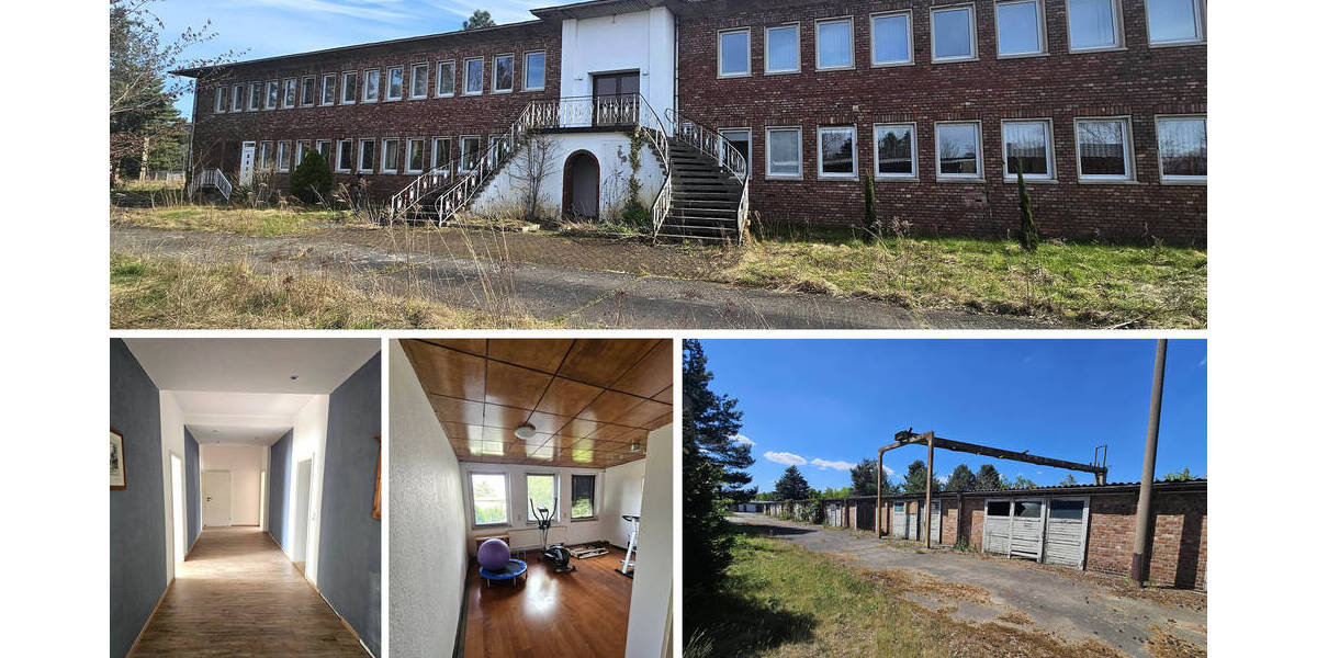 Teilsan. Bestandsgebäude mit ca. 6.473 m² GS - gewerbl. Wohnen, Büro, gr. Einzel-Garagen zimmer