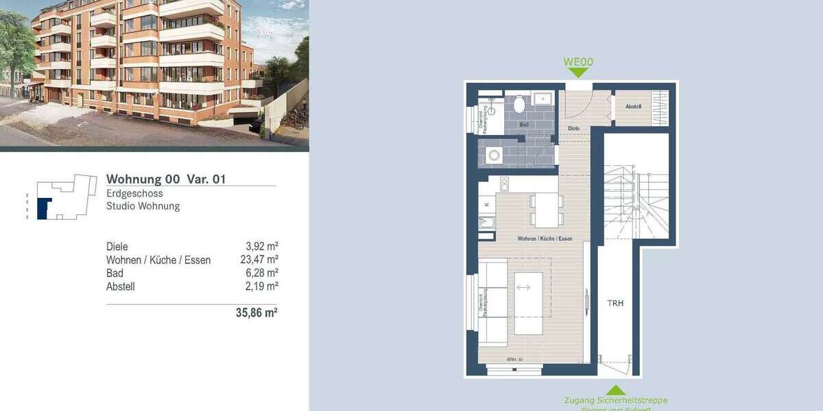 Exklusiver Neubau in Schleußig: modernes Studio1-Raum-Wohnung mit HWR und Abstellraum 1 zimmer