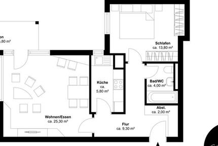 Wohnung Markkleeberg - 2 Zimmer, 66 m&sup2;, 700&euro; | Angebot:25751124