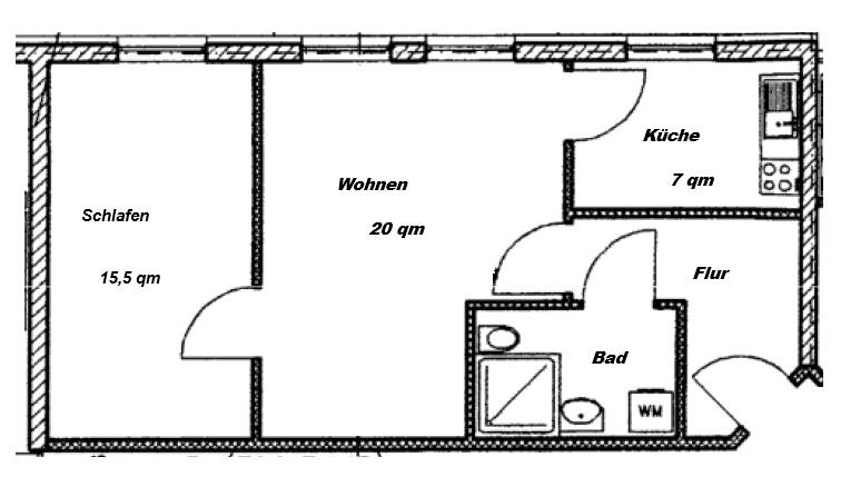  Machern am Schloss sonnige 2 Zimmer Aufzug im Haus 2 zimmer