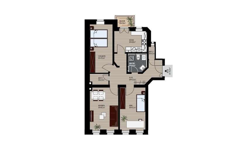 3 Raum-Eigentumswohnung mit Balkon im Leipziger Nordosten 3 zimmer