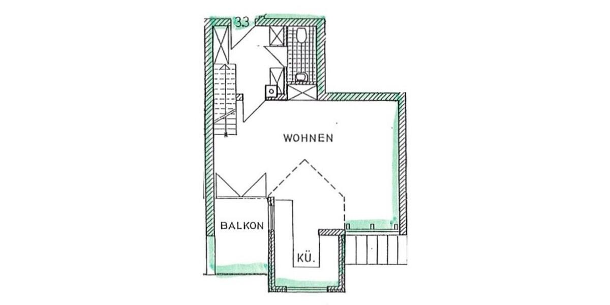 Maisonettenwohnung Leipzig Südwest - 2 Zimmer, 85 m&sup2;, 667&euro; | Angebot:25758675