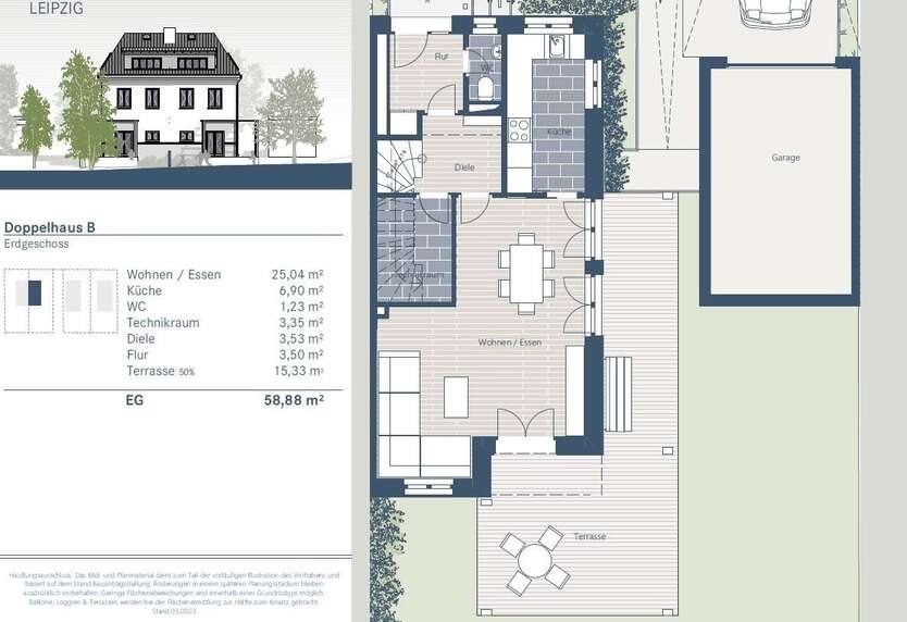 KfW 55 - Doppelhaus in grüner Umgebung mit altem Baumbestand in Leipzig-Stahmeln 5.5 zimmer