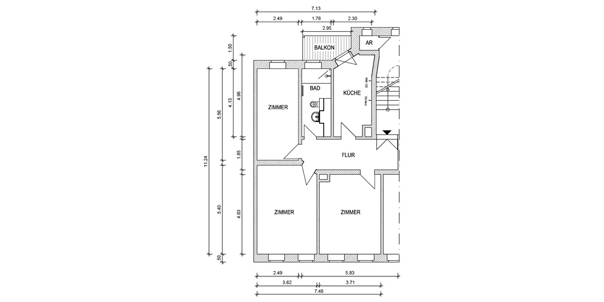 Erdgeschoßwohnung Leipzig Nordwest - 3 Zimmer, 80 m&sup2;, 269.000&euro; | Angebot:27132279