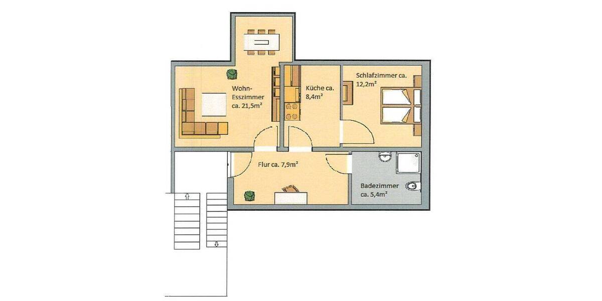 Sehr schöne Dachgeschosswohnung im Zentrum Merseburgs zu verkaufen 2 zimmer