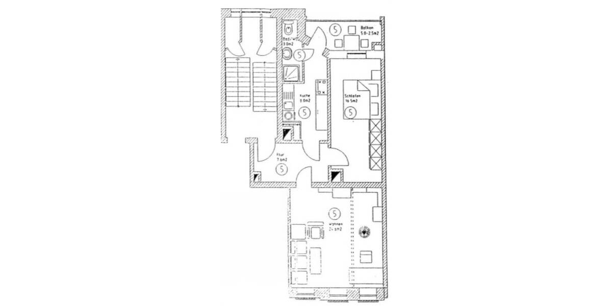 Etagenwohnung, Modernisierte 2,5-Zimmer-Wohnung mit guter Anbindung 2 zimmer
