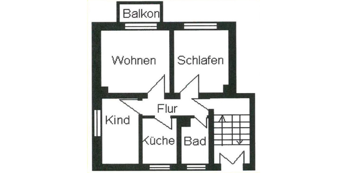 Moderne helle 3 ZKB Wohnung mit EBK + Balkon in Eilenburg zimmer