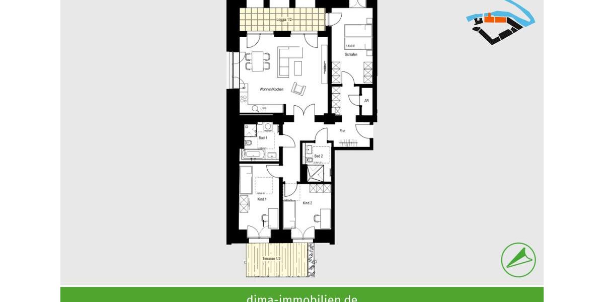 Erdgeschoßwohnung Schkeuditz - 4 Zimmer, 121 m&sup2;, 1.250&euro; | Angebot:25581944