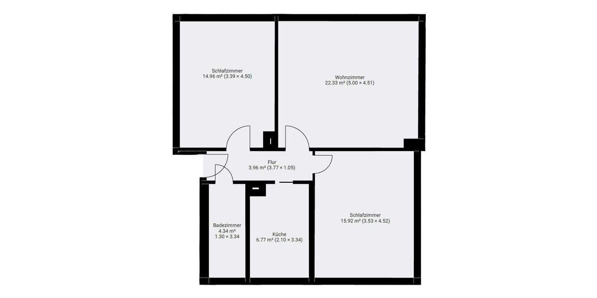 Etagenwohnung Borna Wyhra - 3 Zimmer, 62 m&sup2;, 558&euro; | Angebot:25984976