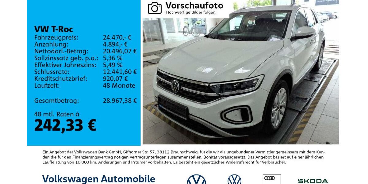 VW T-Roc 11.139 km 24.470 &euro; Leipzig 04277