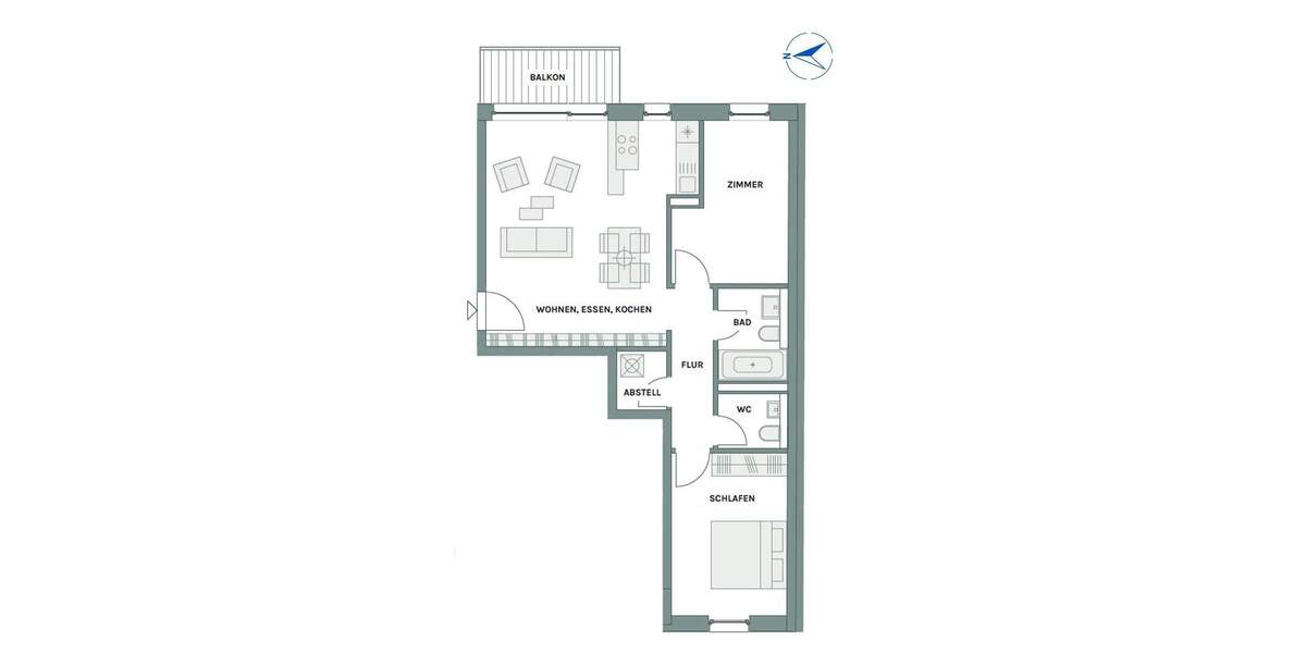 NEUBAUPROJEKT LANGE 30 - 3 Zimmer mit Balkon, Licht und offenem Wohngefühl 3 zimmer