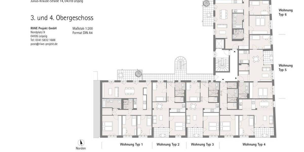 Etagenwohnung Leipzig Sellerhausen-Stünz - 2 Zimmer, 50 m&sup2;, 264.200&euro; | Angebot:26892927