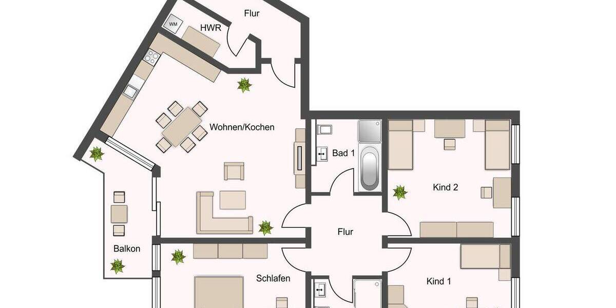 Etagenwohnung Leipzig Zentrum-Nord - 4 Zimmer, 136 m&sup2;, 2.040&euro; | Angebot:26787396
