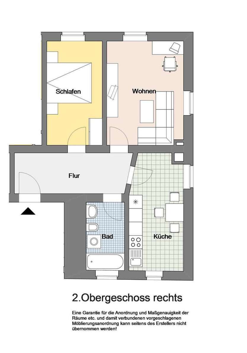Kapitalanlage mit Potential: Zwei Zimmer in Ruhiger Lage 2 zimmer