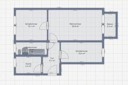 Wohnung Zwenkau - 3 Zimmer, 59 m&sup2;, 90.000&euro; | Angebot:27439493