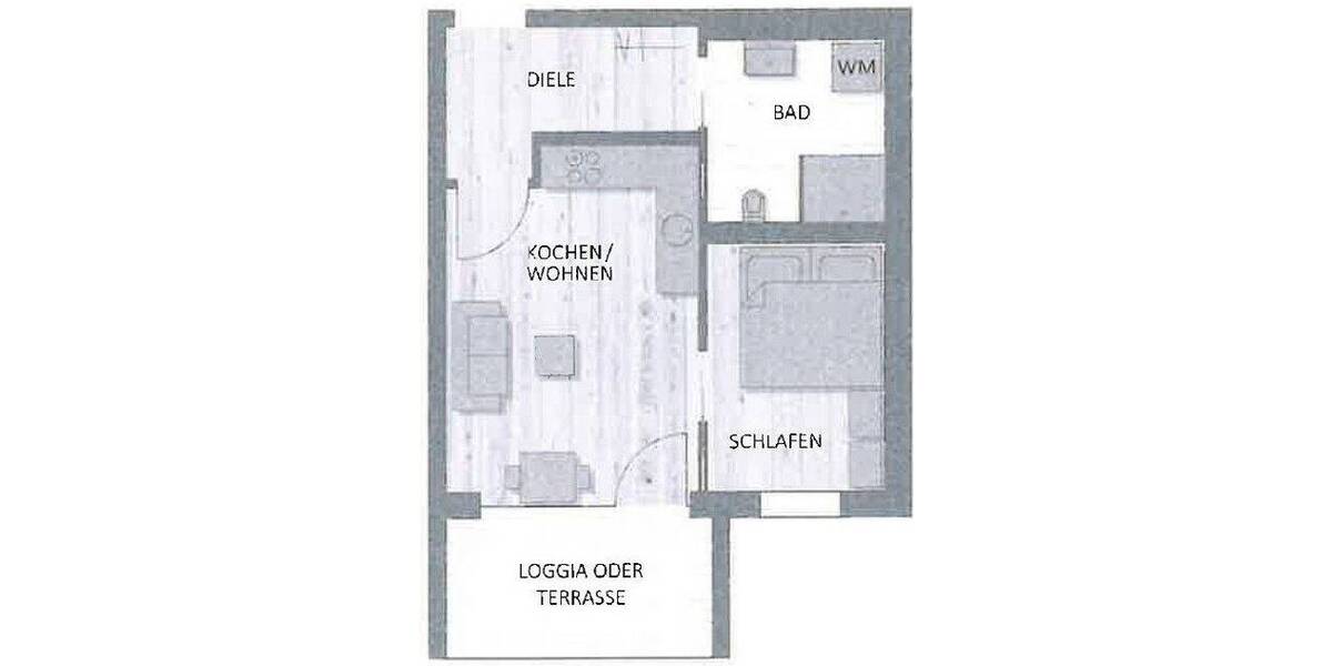 Etagenwohnung Merseburg Neumarkt (Vorstadt) - 2 Zimmer, 42 m&sup2;, 415&euro; | Angebot:26308476