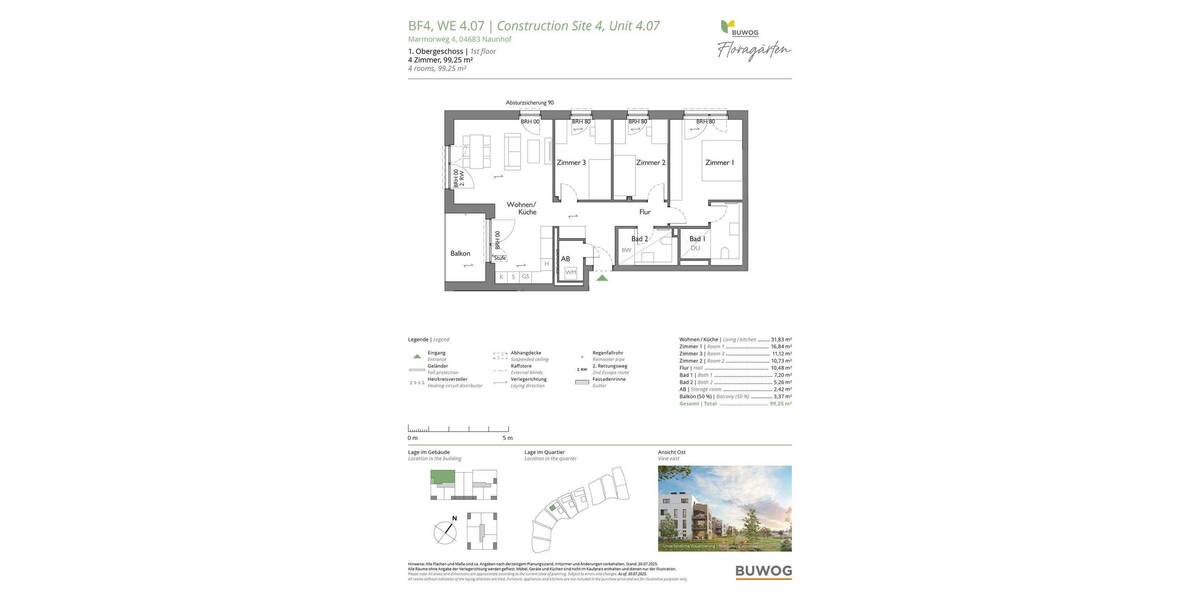 Etagenwohnung Naunhof - 4 Zimmer, 99 m&sup2;, 480.000&euro; | Angebot:25756121