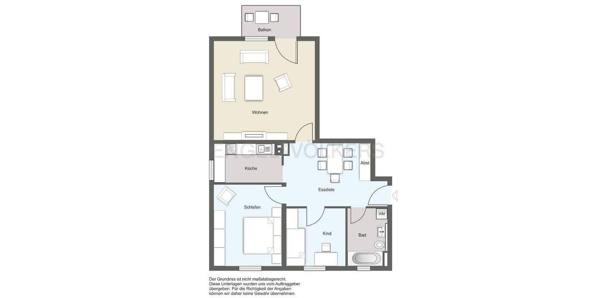 Etagenwohnung Schkeuditz Dölzig - 3 Zimmer, 76 m&sup2;, 170.000&euro; | Angebot:25701608
