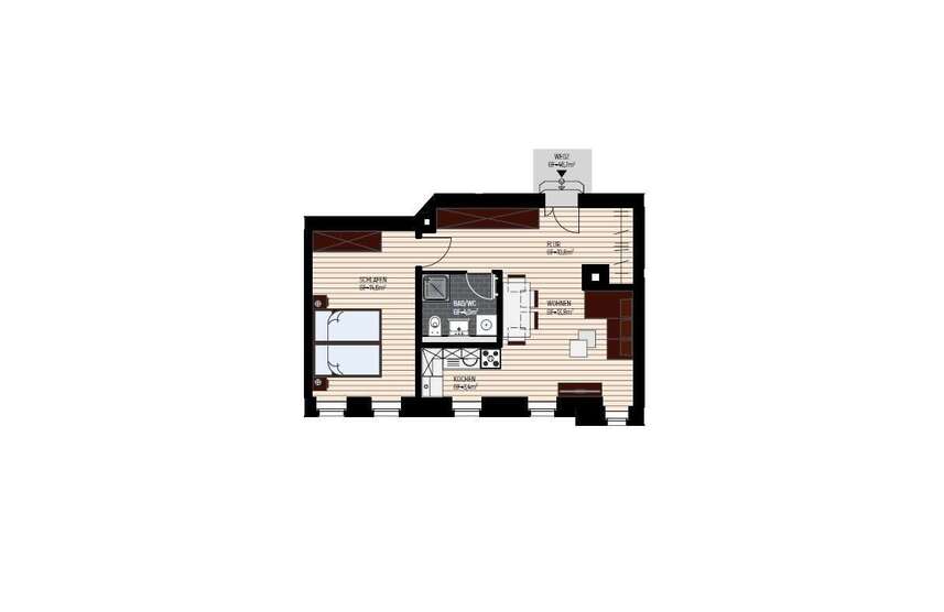 Offen geschnittene 2-Zimmer Erdgeschosswohnung im Leipziger Nordosten 2 zimmer