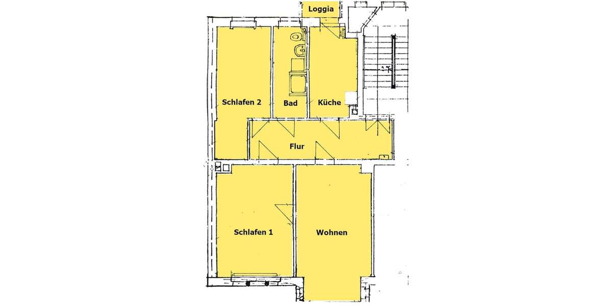 Frisch Renoviert - Schöne 3 Zi.- Whg., Bad mit Fenster, Loggia WG´s Willkommen! 3 zimmer