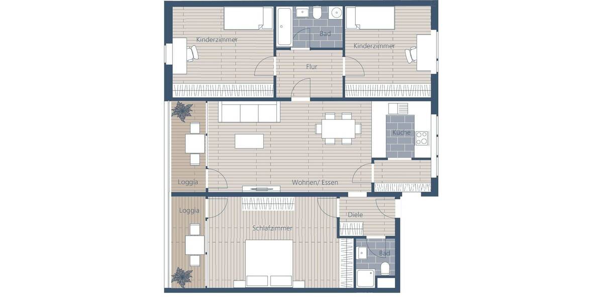 Etagenwohnung Leipzig Lindenau - 4 Zimmer, 111 m&sup2;, 377.100&euro; | Angebot:26472305