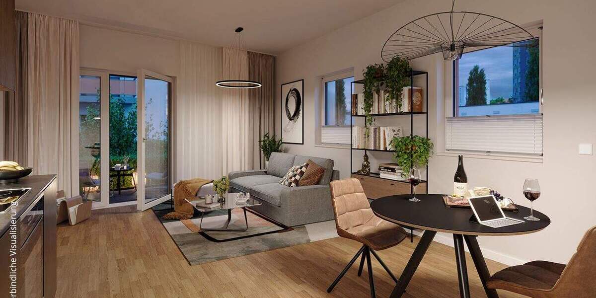 Etagenwohnung Leipzig Zentrum-Südost - 2 Zimmer, 56 m&sup2;, 309.000&euro; | Angebot:23064973