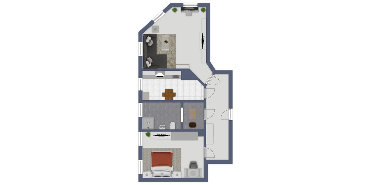 Etagenwohnung Leipzig Südwest - 2 Zimmer, 66 m&sup2;, 475&euro; | Angebot:24871550