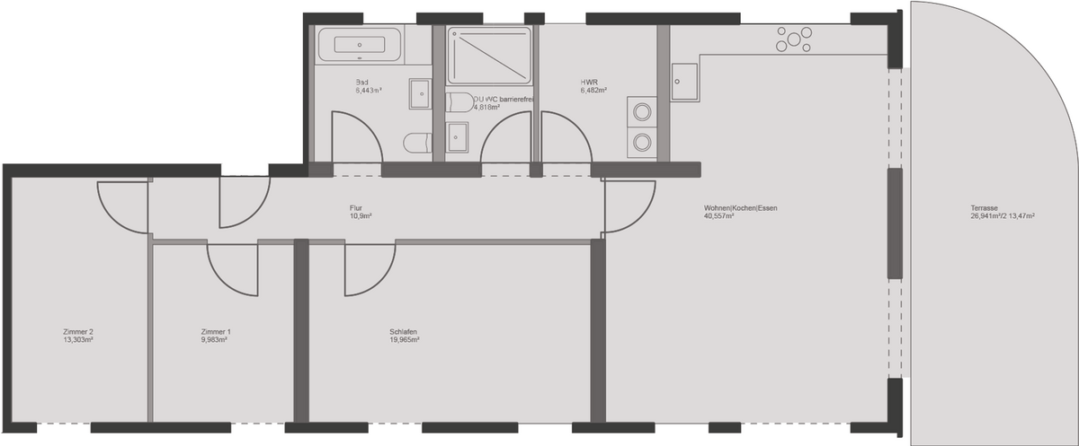 Moderne 4-Zimmer-Gartenhauswohnung mit großzügiger Terrasse in Bestlage Leipzigs 4 zimmer
