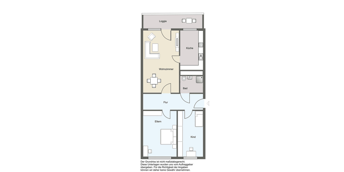 Etagenwohnung Leipzig Grünau-Mitte - 3 Zimmer, 70 m&sup2;, 145.000&euro; | Angebot:26687691
