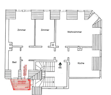 Etagenwohnung Leipzig Plagwitz - 3 Zimmer, 81 m&sup2;, 1.055&euro; | Angebot:24858329