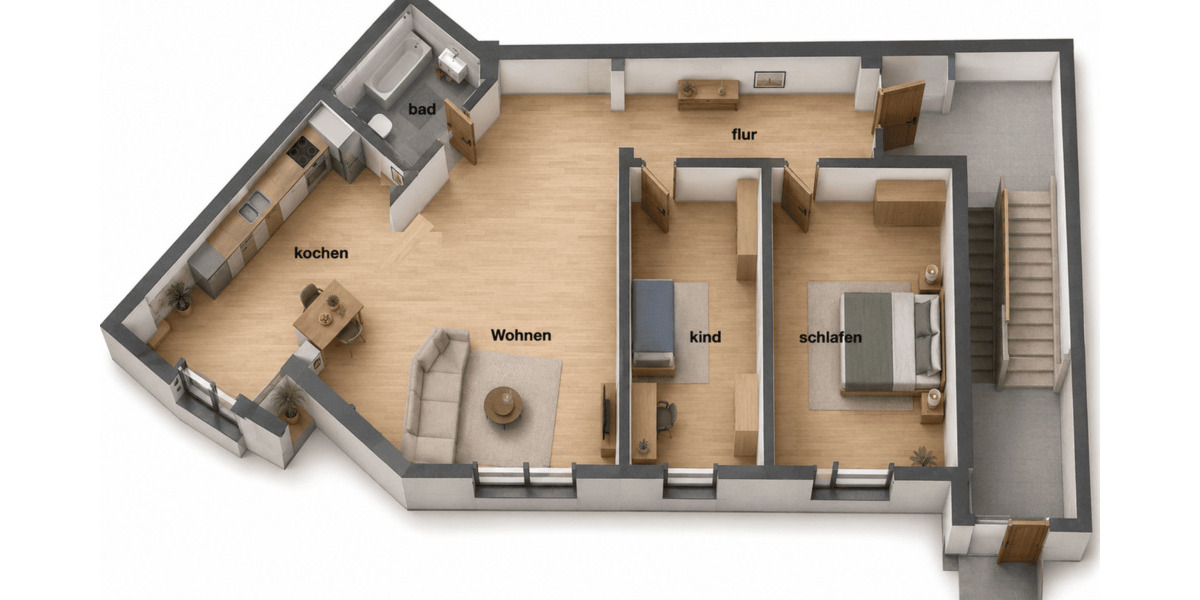 Etagenwohnung Leipzig Gohlis-Mitte - 3 Zimmer, 80 m&sup2;, 324.000&euro; | Angebot:26741064