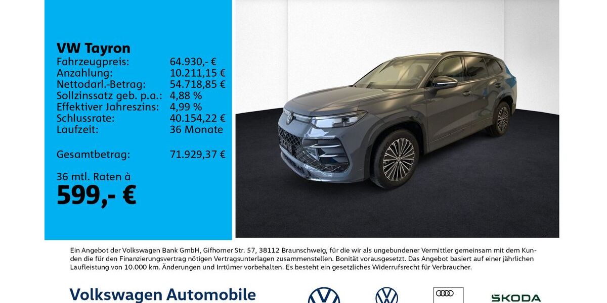 VW Tayron 7.500 km 64.930 &euro; Leipzig 04277