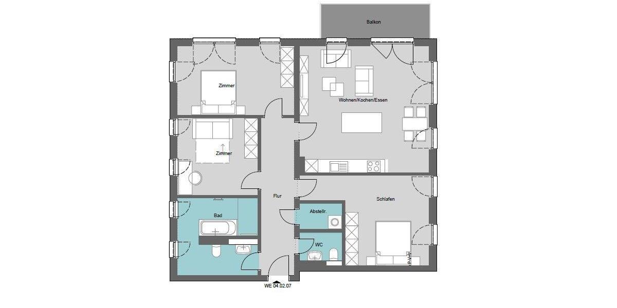 Etagenwohnung Delitzsch - 4 Zimmer, 110 m&sup2;, 1.429&euro; | Angebot:22893402