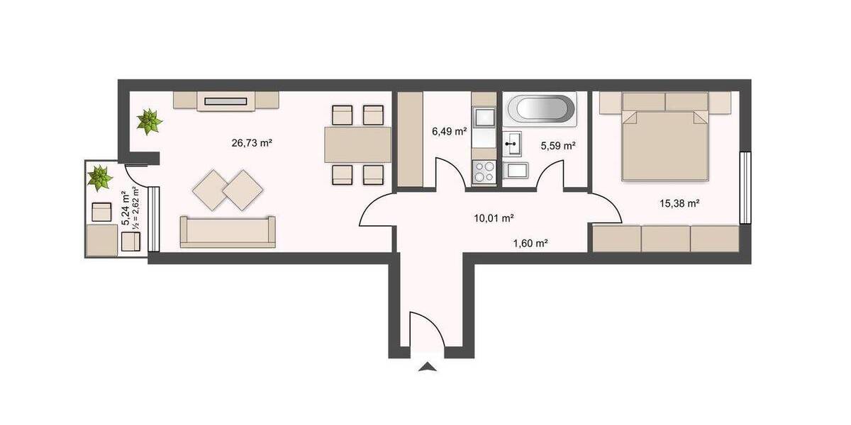 Etagenwohnung Leipzig Gohlis-Mitte - 2 Zimmer, 68 m&sup2;, 199.000&euro; | Angebot:26908747