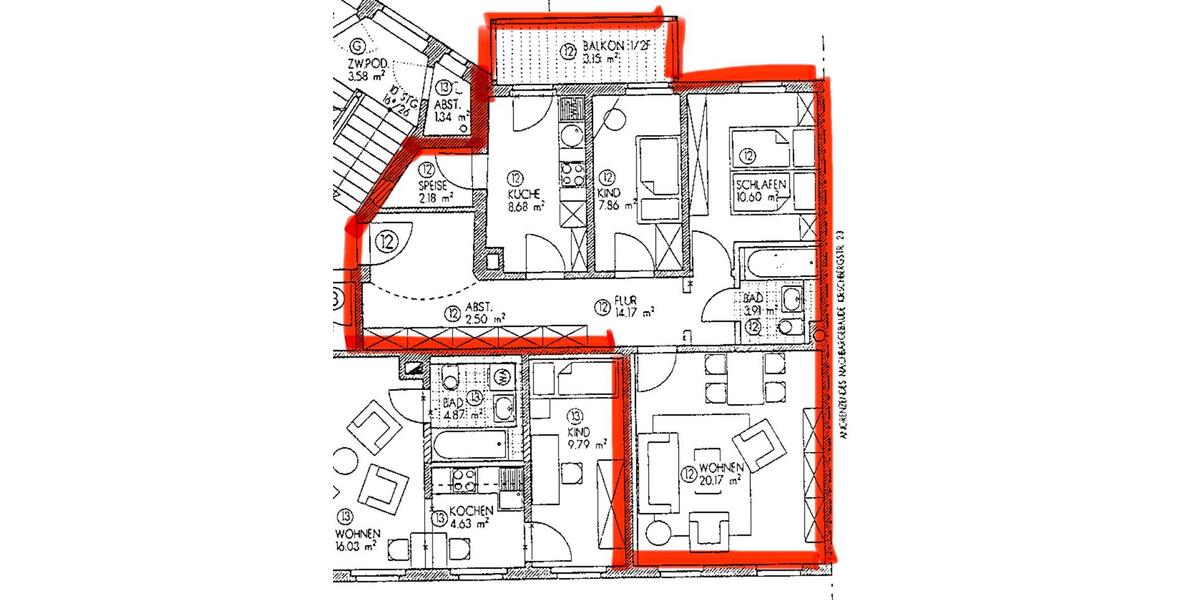Etagenwohnung Leipzig Nord - 3 Zimmer, 73 m&sup2;, 876&euro; | Angebot:25650194