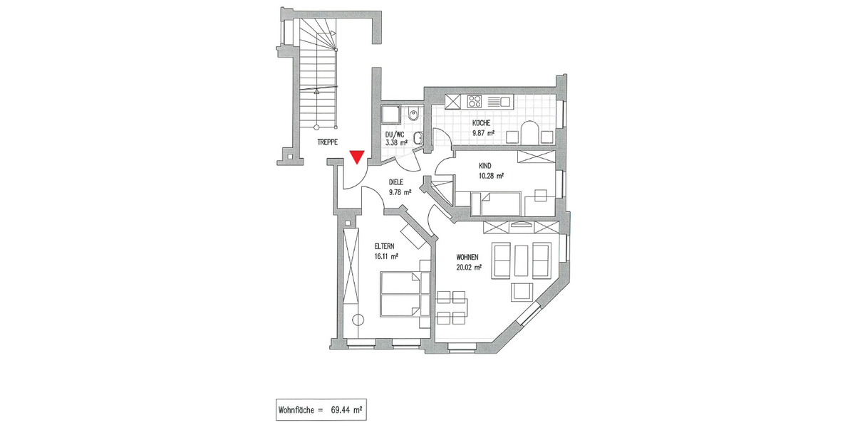 FREI AB SOFORT + LEIPZIG-MÖCKERN + 2 RAUM WOHNUNG - 2.OG - Etagenwohnung Leipzig Möckern | Angebot:27312423
