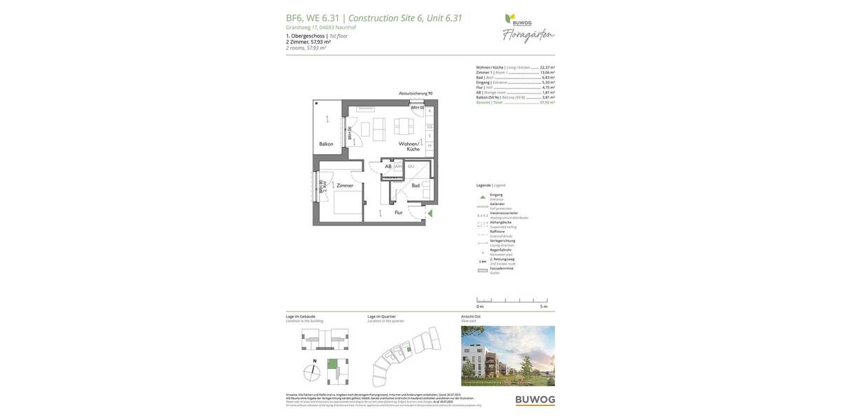 Etagenwohnung Naunhof - 2 Zimmer, 57 m&sup2;, 295.000&euro; | Angebot:26033245