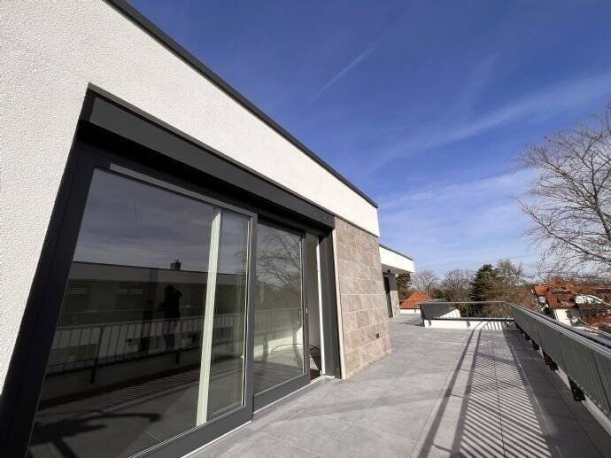 NEUBAU NÄHE RBL STADION mit 5-Zimmern 70m² WOHNEN 2 x TERRASSEN BLICK in den AUENWALD KAMIN 2 x TG-SP 5 zimmer