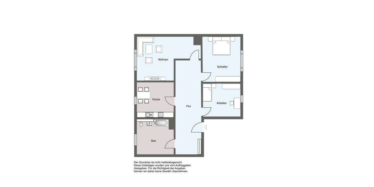 Etagenwohnung Groitzsch Großpriesligk - 3 Zimmer, 60 m&sup2;, 35.000&euro; | Angebot:26277795