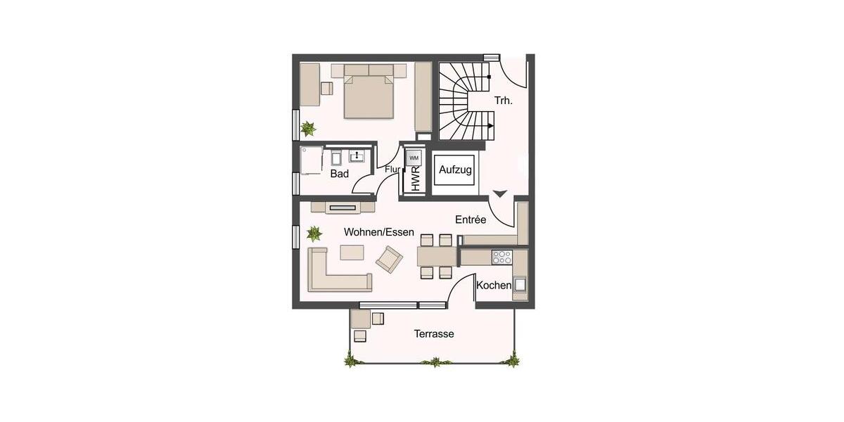 Erdgeschoßwohnung Machern - 2 Zimmer, 55 m&sup2;, 831&euro; | Angebot:25959988