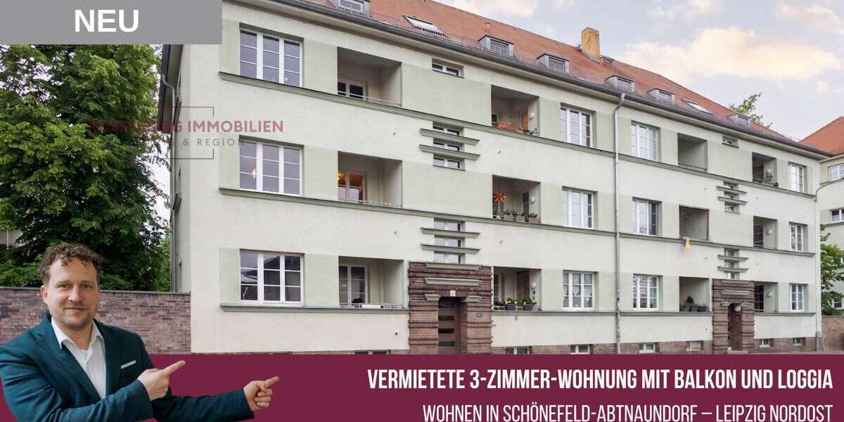 Etagenwohnung Leipzig / Schönefeld-Abtnaundorf Abtnaundorf - 3 Zimmer, 62 m&sup2;, 149.900&euro; | Angebot:26915391