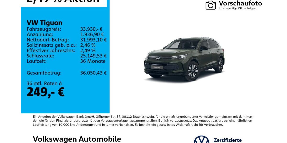 VW Tiguan 15.498 km 33.470 &euro; Leipzig 04277