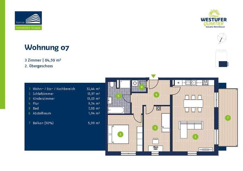 Seenaher Wohntraum mit neuem Komfort: Großzügige 3-Raum-Wohnung 3 zimmer