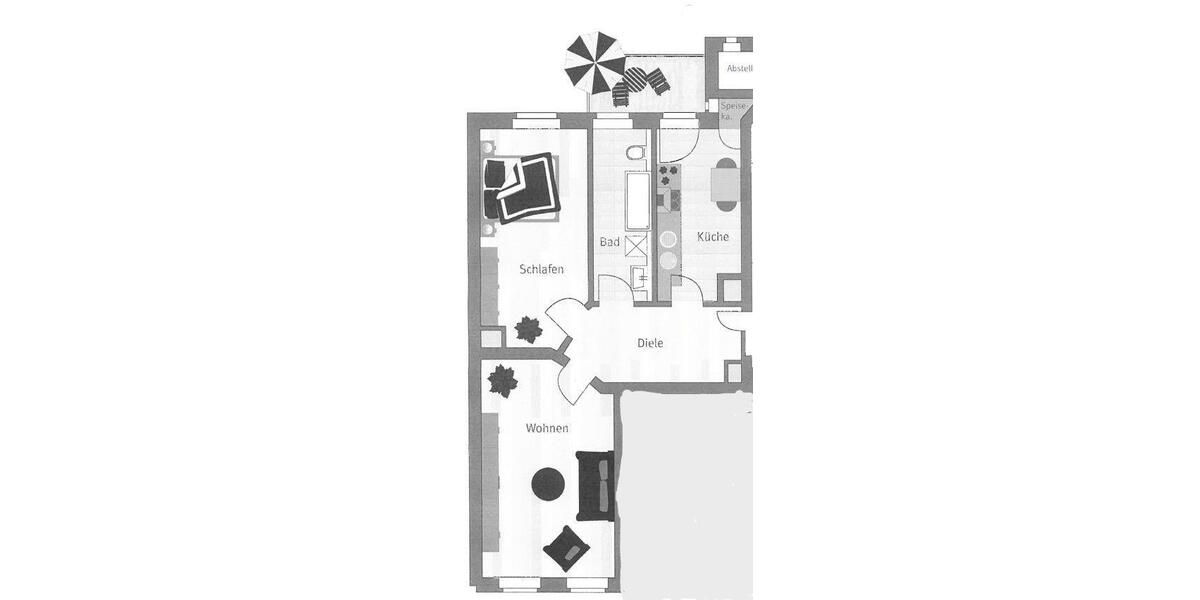 Etagenwohnung Leipzig Altwest - 2 Zimmer, 61 m&sup2;, 749&euro; | Angebot:25717046