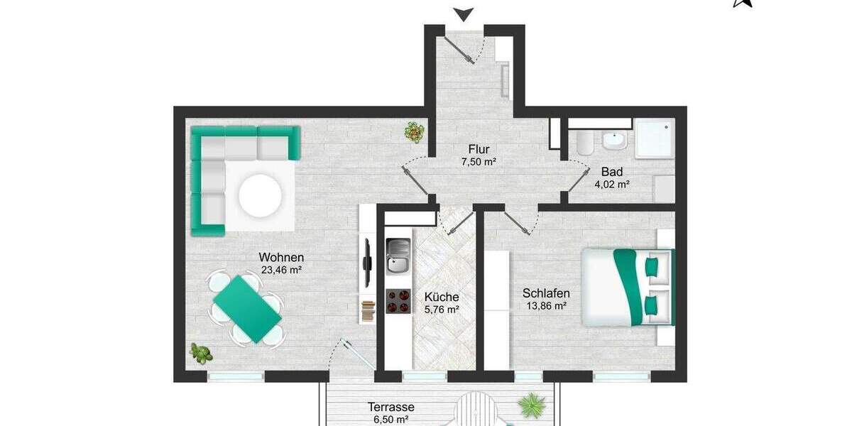 Einfamilienhaus Leipzig Zentrum-Süd - 2 Zimmer, 209.000&euro; | Angebot:25673771